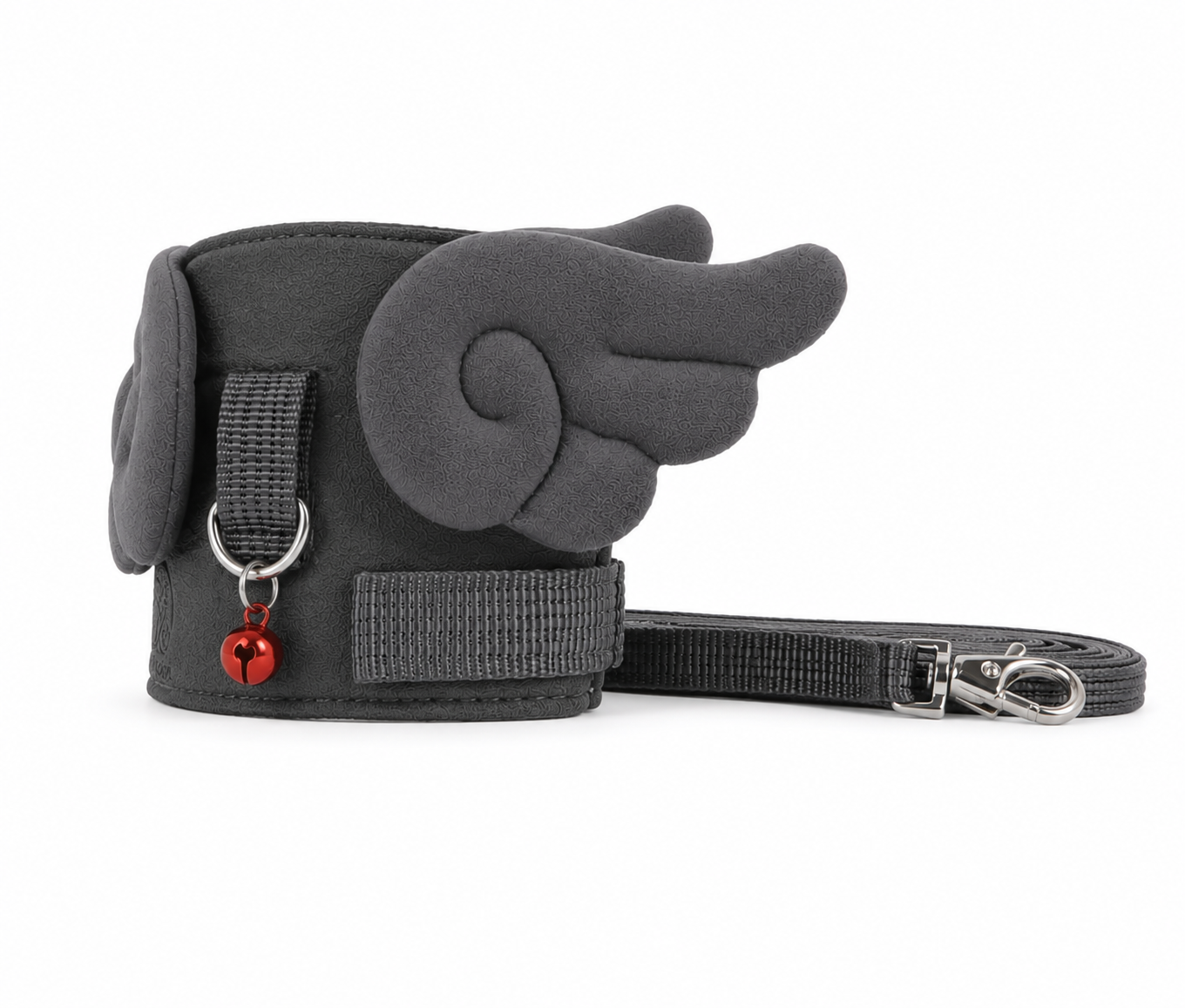 Pets N Potions Angel Wings Dog Harness and Leash Set – Adjustable Soft Walking Harness – Grey (5)