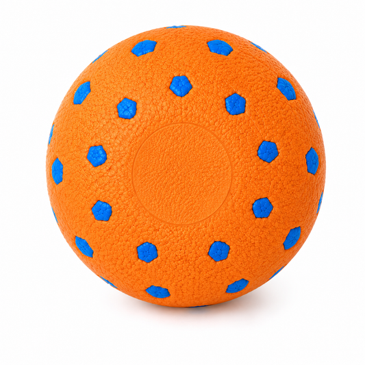 Pets N Potions Natural Rubber Dog Ball Toy – Interactive Chew and Fetch Ball – Orange (1) – Copy