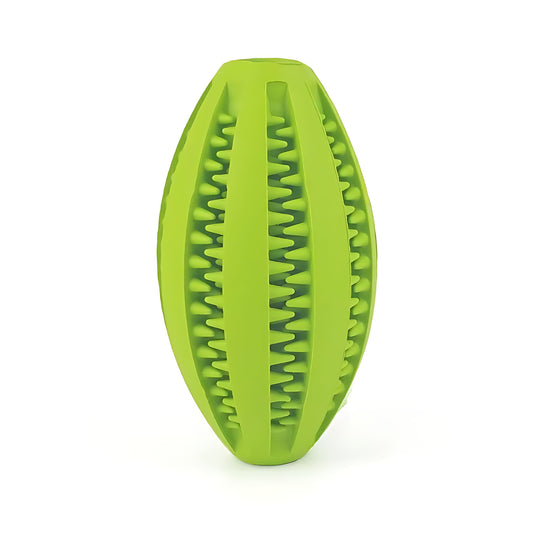 Rugby Ball Dog Chew Toy with Massage Bristles