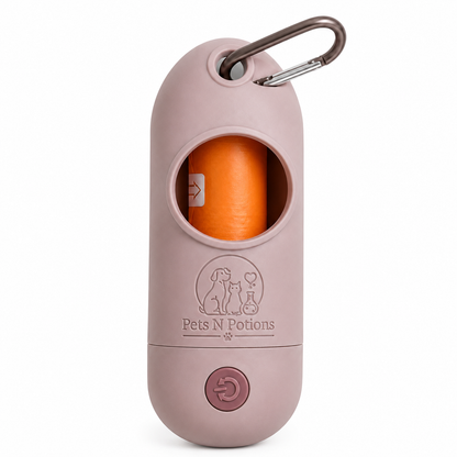 Pets N Potions Portable Dog Waste Bag Dispenser with Poop Bags – Beige (3)