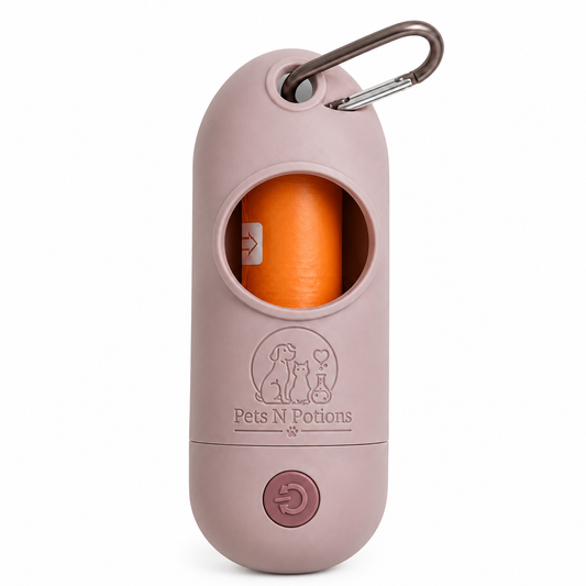 Pets N Potions Portable Dog Waste Bag Dispenser with Poop Bags – Beige (3)