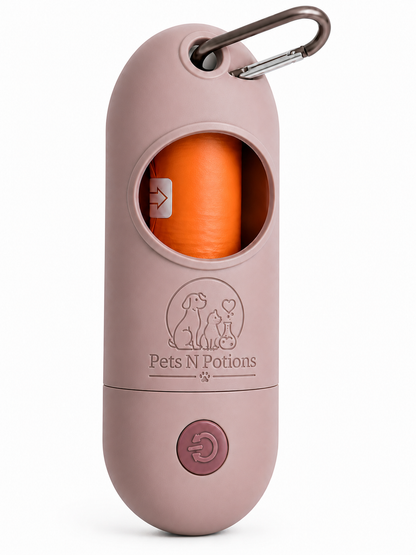Pets N Potions Portable Dog Waste Bag Dispenser with Poop Bags – Beige (4)