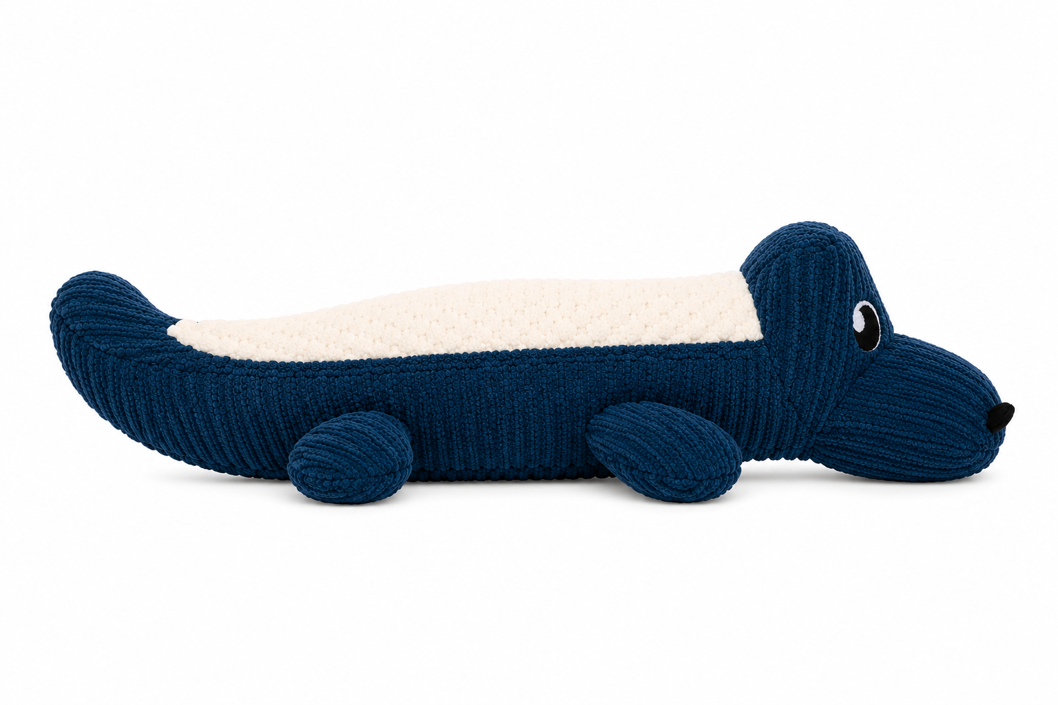 Pets N Potions Plush Crocodile Dog Toy – Soft Squeaky Interactive Chew Toy – Blue (3)