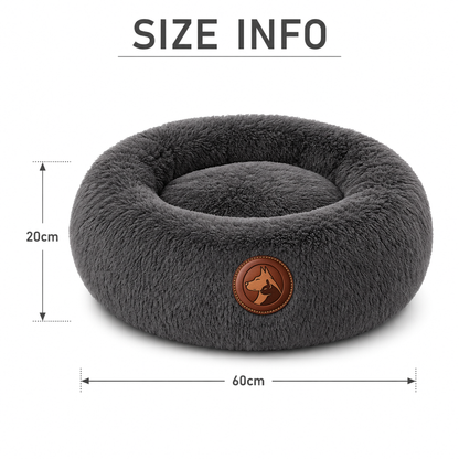 Calming Plush Donut Pet Bed – Ultra Soft Round Nest