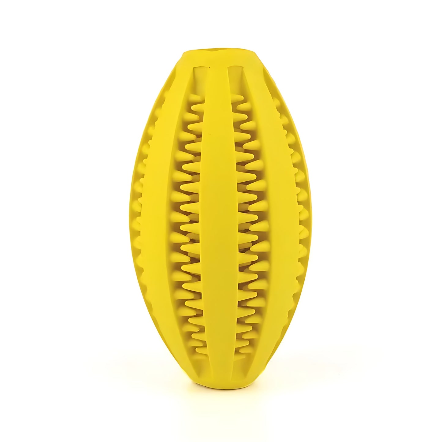 Rugby Ball Dog Chew Toy with Massage Bristles