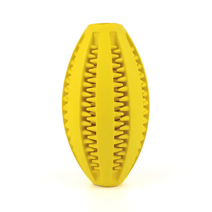 Rugby Ball Dog Chew Toy with Massage Bristles