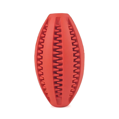 Rugby Ball Dog Chew Toy with Massage Bristles
