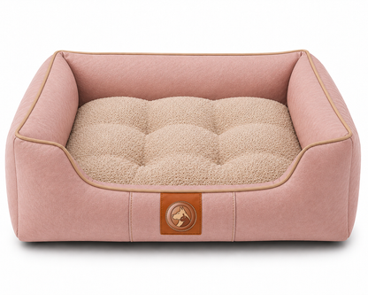 Orthopedic Pet Sofa Bed – Plush Cushion & Raised Sides