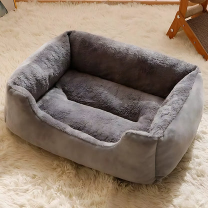Plush Winter Cat And Dog Bed – Cozy Nest With Raised Sides